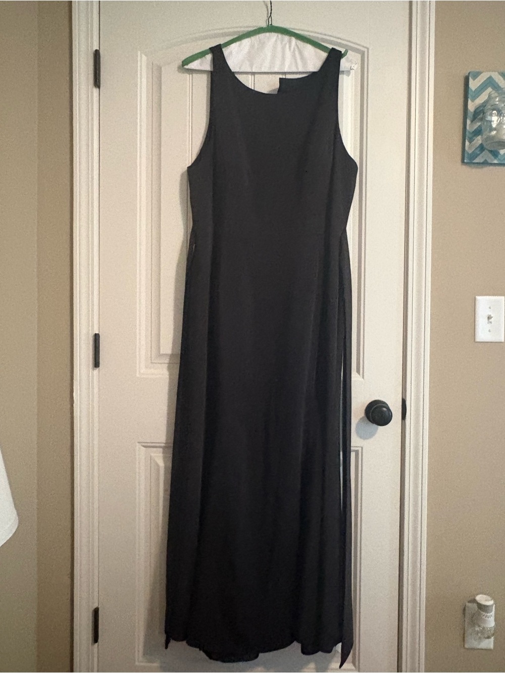 Classic Black Sleeveless Formal Dress - See Measurements in Description